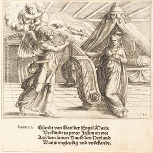 A Anunciação, 1548. de Augustin Hirschvogel
