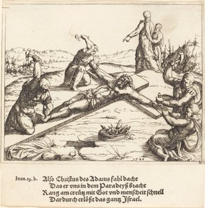 O Pregar na Cruz, 1548. de Augustin Hirschvogel
