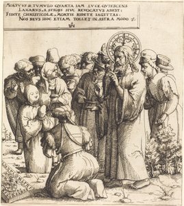 A Ressurreição de Lázaro de Augustin Hirschvogel