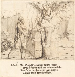 O sacrifício de Gideão de Augustin Hirschvogel