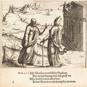 A tentação de Cristo de Augustin Hirschvogel