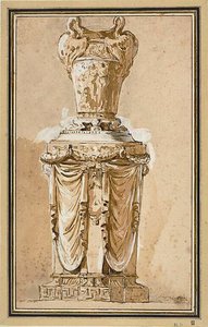 Desenho de um vaso monumental de Augustin Pajou
