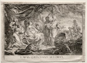 Labão buscando seus deuses. de Augustin de Saint Aubin
