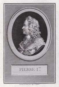 Pedro o Grande, Czar da Rússia (gravura) de Augustin de Saint Aubin