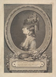 Retrato de Adrienne-Sophie Marquise de ***, 1779. de Augustin de Saint Aubin