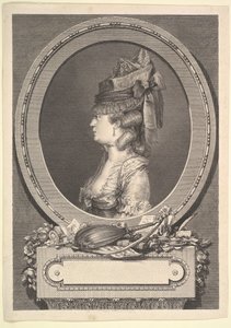 Retrato de Adrienne-Sophie Marquise de ***, 1779. de Augustin de Saint Aubin