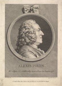 Retrato de Alexis Piron, 1776. de Augustin de Saint Aubin