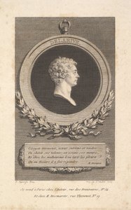 Retrato de De Larive, 1785. de Augustin de Saint Aubin