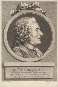 Retrato de Esprit-Joseph-Antoine Blanchard, 1767. de Augustin de Saint Aubin