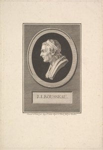 Retrato de JJ Rousseau, 1801. de Augustin de Saint Aubin