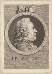Retrato de Jean-Baptiste Le Blanc, 1750. de Augustin de Saint Aubin