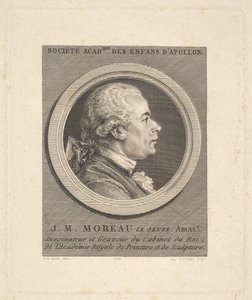 Retrato de Jean-Michel Moreau, 1787. de Augustin de Saint Aubin