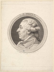 Retrato de LF Prault, 1787. de Augustin de Saint Aubin