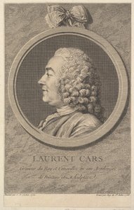 Retrato de Laurent Cars, 1768. de Augustin de Saint Aubin