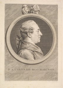 Retrato de PA Caron de Beaumarchais, 1773. de Augustin de Saint Aubin