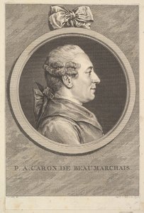 Retrato de PA Caron de Beaumarchais, 1773. de Augustin de Saint Aubin