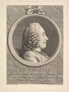 Retrato de Pierre-Jean Mariette, 1765. de Augustin de Saint Aubin