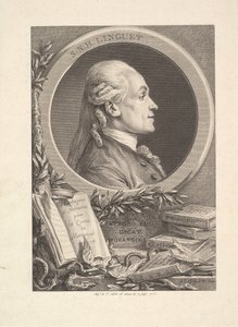 Retrato de Simon-Nicolas-Henri Linguet, 1773 de Augustin de Saint Aubin