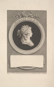 Retrato do Filho Altesse Royale Madame, Duchesse d&39;Angoulême, Filha de Luís XVI e Mar ..., 1791. de Augustin de Saint Aubin