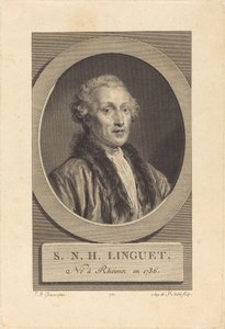 Simon-Nicolas-Henri Linguet de Augustin de Saint Aubin after Jean Baptiste Greuze