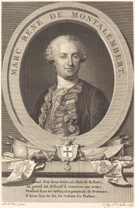 Marc Rene de Montalembert de Augustin de Saint Aubin after Maurice Quentin