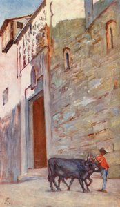 Uma rua de Toledo (litografia a cores) de Augustine Fitzgerald