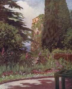 Jardim do Palazzo Ruffolo, Ravello (litografia a cores) de Augustine Fitzgerald