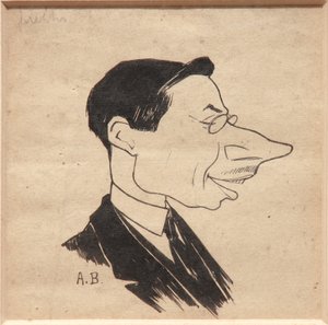 Caricatura (tinta preta sobre papel)
