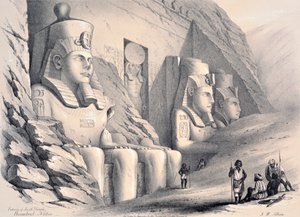 Exterior do Templo do Sul, Ebsamboul, Nubia, c1850