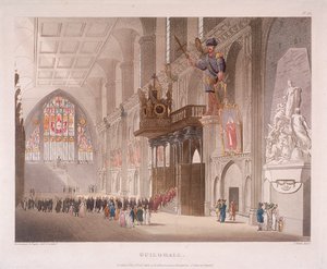 Guildhall, Londres, 1808 de Augustus Charles Pugin, Thomas Rowlandson