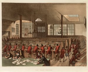Os Correios, c1808 de Augustus Charles Pugin, Thomas Rowlandson