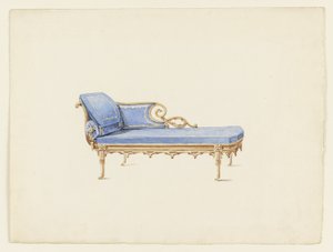 Projeto para um sofá no estilo neogótico