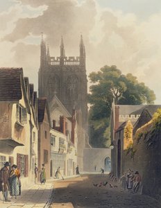 Pista da pega, Oxford, ilustração da "história de Oxford" gravada por J. Bluck (fl.1791-1831) pub. por R. Ackermann, 1813 (aquatinta colorida) de Augustus Charles Pugin
