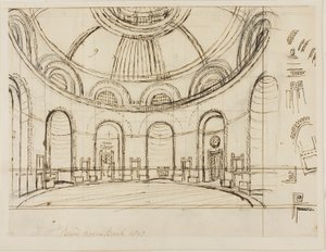 Banco da Sala Redonda de Augustus Charles Pugin