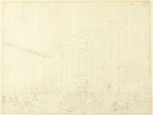 Estudo para a Prisão Fleet, de Microcosmos de Londres de Augustus Charles Pugin