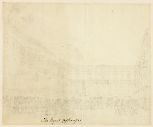Estudo para The Royal Exchange, da Microcosm of London de Augustus Charles Pugin