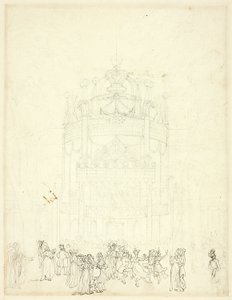 Estudo para Vauxhall Garden de Augustus Charles Pugin