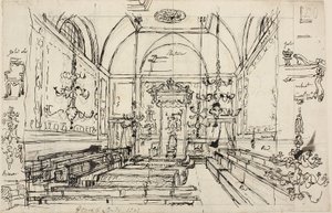 Estudo para a Câmara dos Lordes de Augustus Charles Pugin