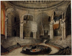 Enterro de Lord Horatio Nelson (1758-1805), na Igreja de São Paulo (Londres, Inglaterra), 9 de janeiro de Augustus Charles Pugin