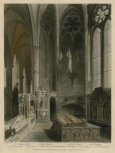 Lado oeste, de, st, Erasmus, capela, abadia westminster, londres de Augustus Charles Pugin