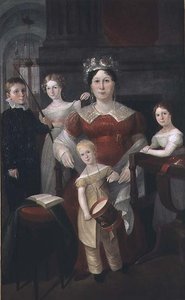 Retrato da Sra. John Piper e família, c.1826