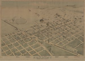 Vista aérea de Kearney, Condado de Buffalo, Neb. 1881 LOC 2010592833 de Augustus Koch