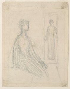 Estudos para a placa de bronze Violet Sargent no Art Institute of Chicago
