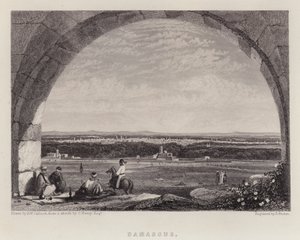 Damasco (cor litho) de Augustus Wall (after) Callcott
