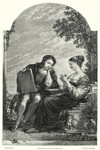 Raffaelle e a Fornarina (gravura) de Augustus Wall (after) Callcott
