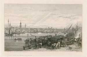 Construção da New London Bridge, 1826 de Augustus Wall Callcott