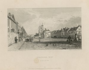 Visão geral, de, stratford, em, arco de Augustus Wall Callcott