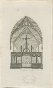 Alton - Interior da Escola do Convento de São João: gravura, sd [ 1842] (impressão) de Augustus Welby Northmore Pugin