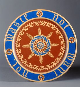 Prato de pão, fabricado pela Minton and Company, c.1849 (cerâmica) de Augustus Welby Northmore Pugin