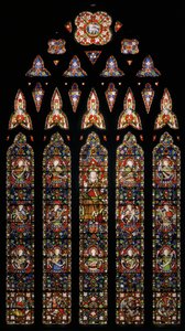 Cristo cercado por anjos, 1850 (vitral) de Augustus Welby Northmore Pugin